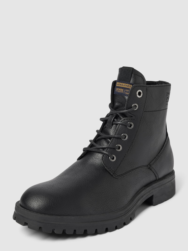 Boots mit Label-Detail Modell 'BERNIE' in schwarz