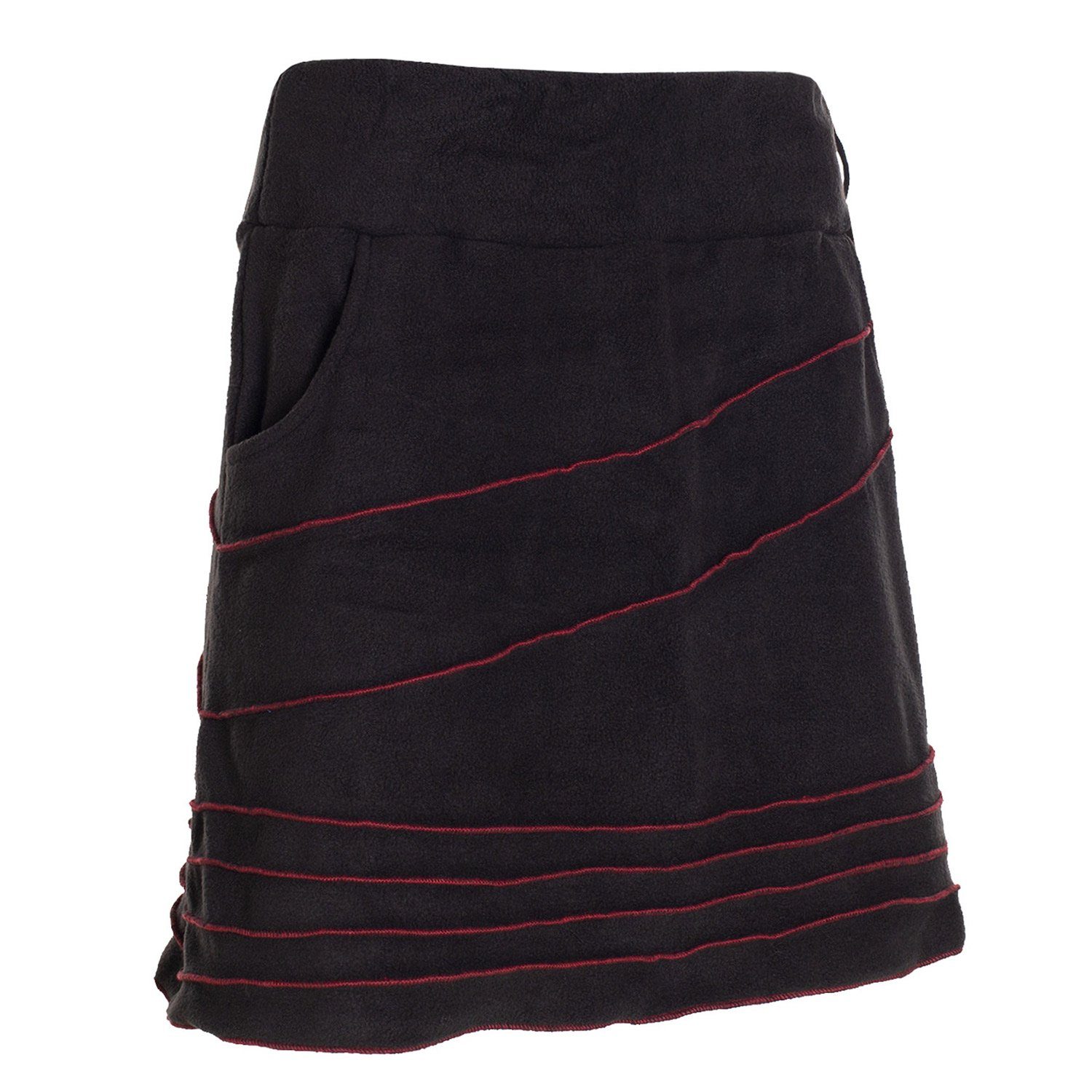 Vishes Minirock Thermorock warmer Damen Winterrock kurz Minirock aus ECO-Fleece Hippie, Goa, Retro Style