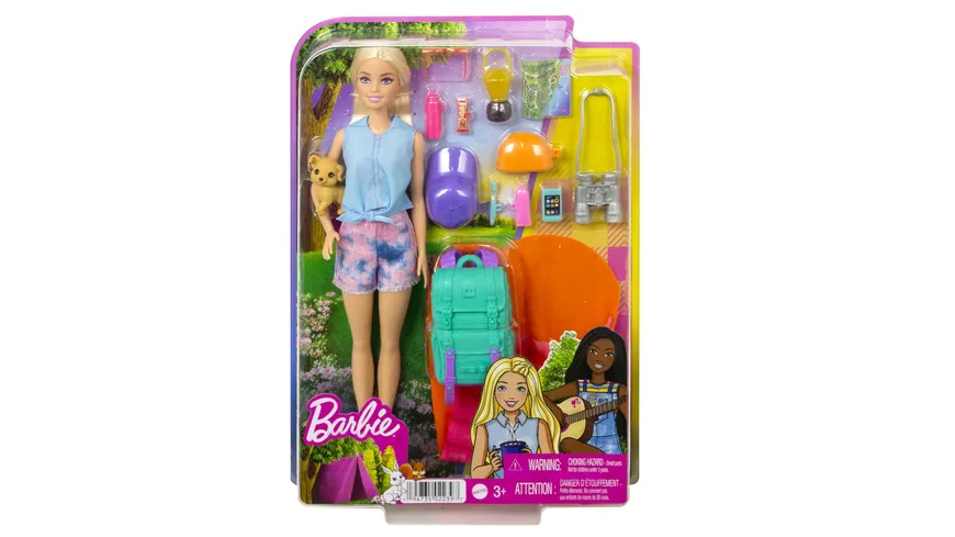Barbie Barbie im Doppelpack Set inkl. Malibu Puppe, Hund & Zubehör