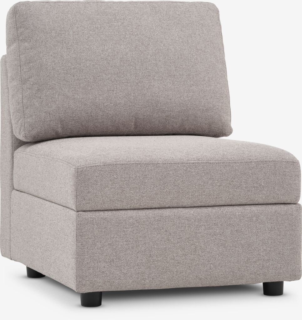OKSBY Sofamodul. OKSBY Sofa-Mittelmodul mit Bettkasten, sandfarbener Stoff.