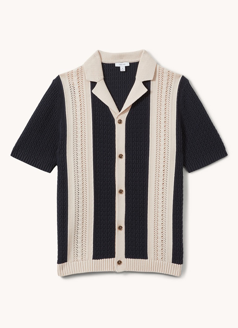 Reiss Nicoli slim fit pletena srajca s črtastim potiskom