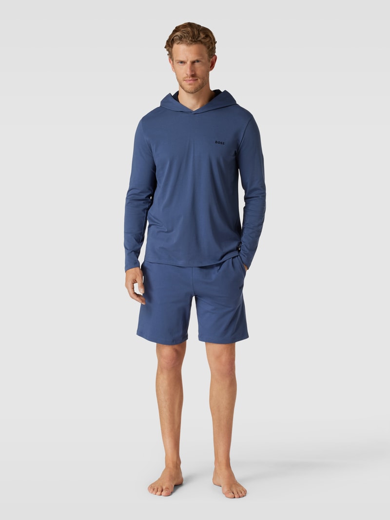 Sweatshorts mit elastischem Bund in blau