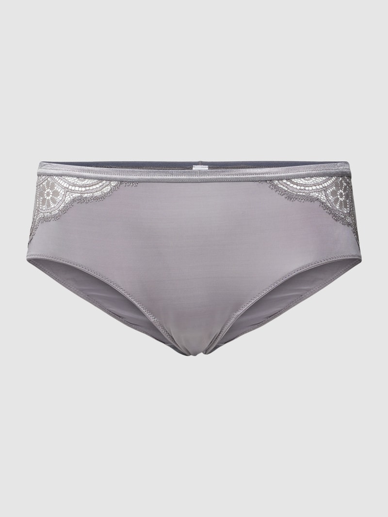 Slip mit Spitze-Details Modell 'Poetry Fame' in mittelgrau