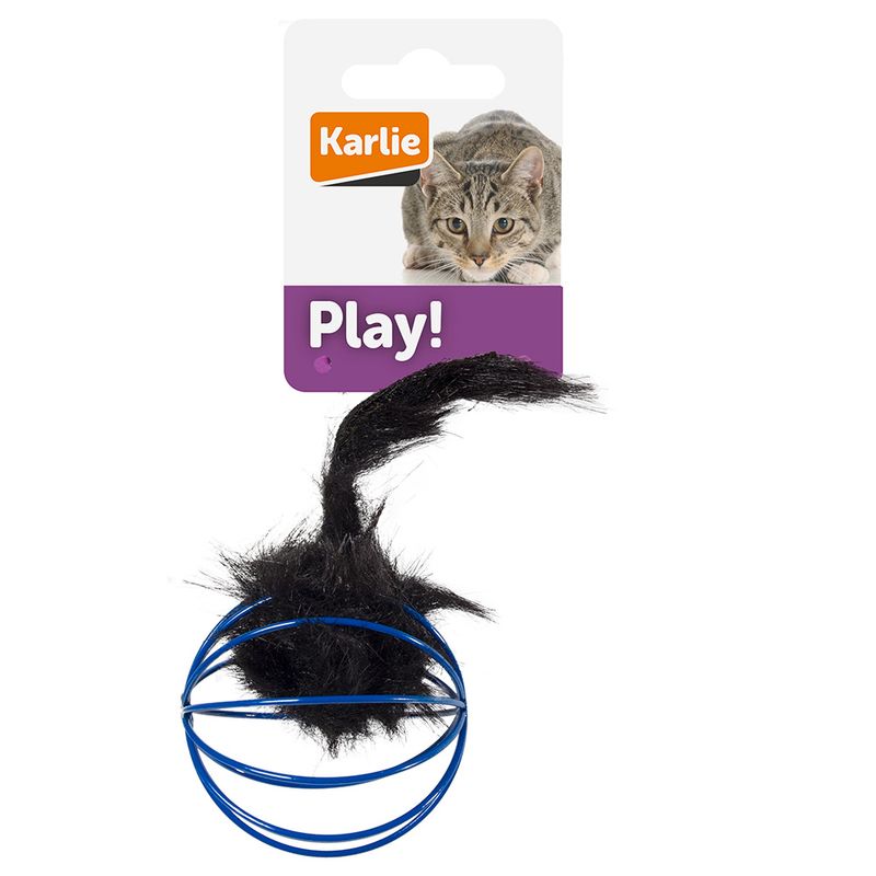Karlie Katzenspielzeug Gitterball mit Plüschmaus