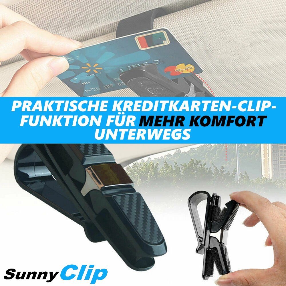 MAVURA Brillenetui SunnyClip Brillenhalter Auto Sonnenbrillen Brillenhalterung, Brillen Halter Kreditkarten Clip [2er Set]