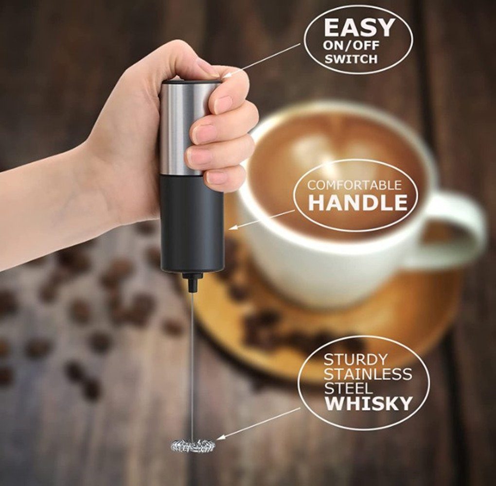 XDeer Milchaufschäumer Elektrischer Milchaufschäumer, USB Wiederaufladbar Milchschäumer, Schneebesen, Milchshake Mixer Milk Frother, Aufschäumer für Kaffee