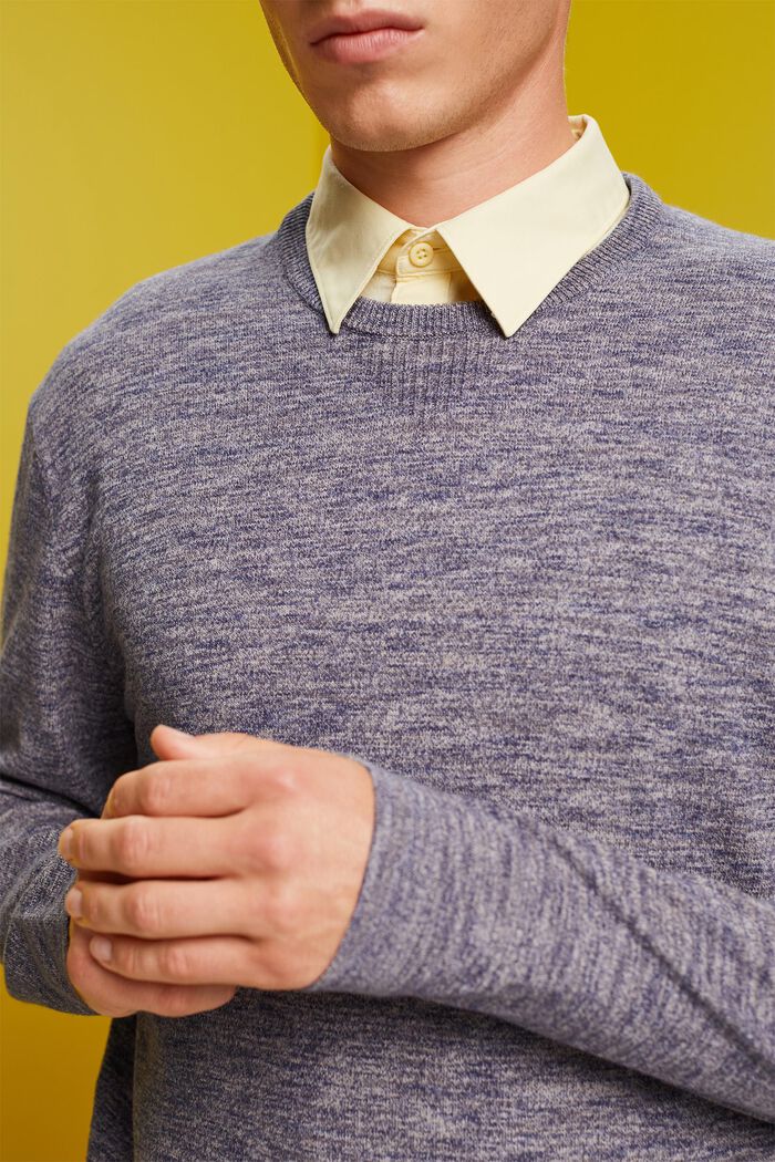 Melierter Strickpullover