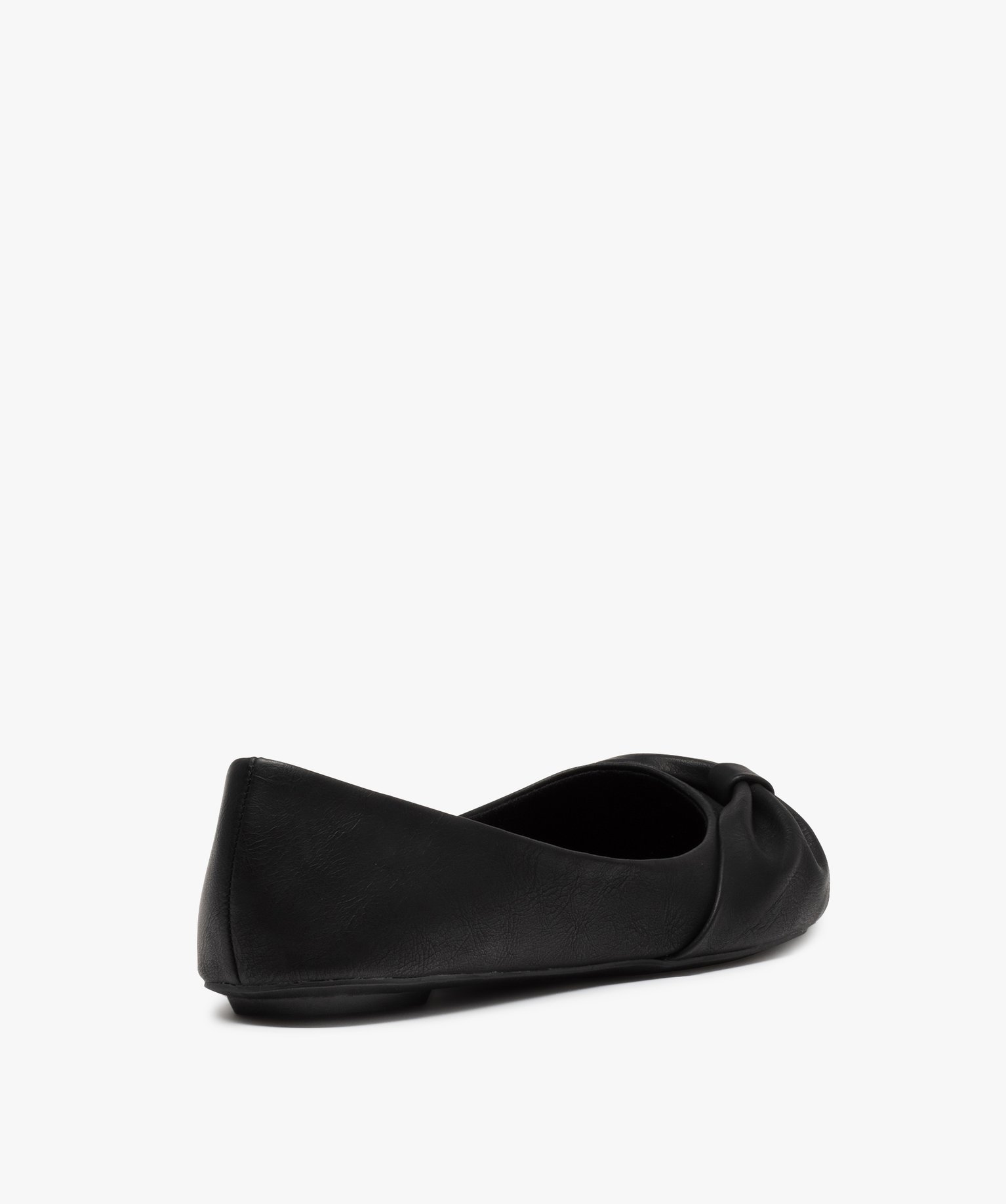 Ballerines femme unies à n?ud drapé noir | GEMO