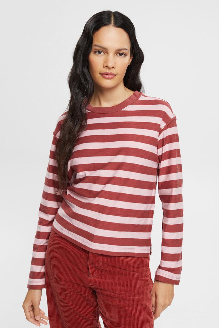 Gestreiftes Longsleeve, 100% Baumwolle