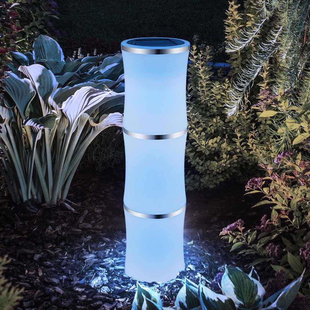 Globo LED Solarleuchte, LED-Leuchtmittel fest verbaut, Tageslichtweiß, LED Solarlampe Gartendeko Außenleuchte Erdspieß Gartenlampe