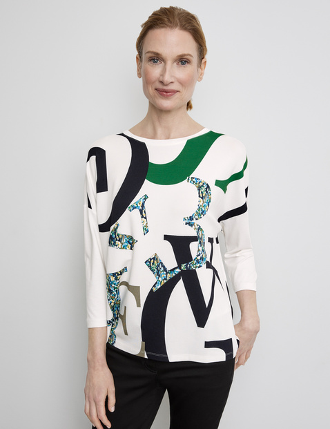 3/4 Arm Shirt mit Lettering