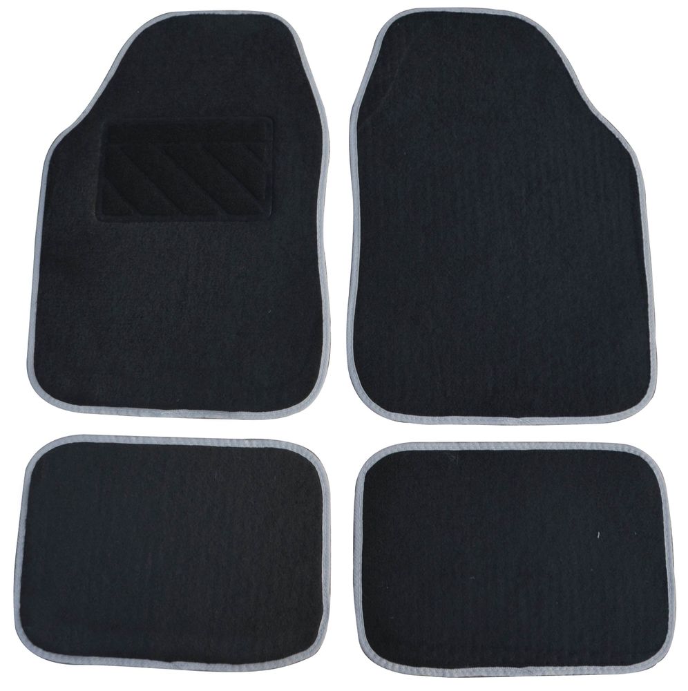 Unikar universal-Textilfußmatten im 4-teiligen Set, schwarz-grau, von Norauto - ATU