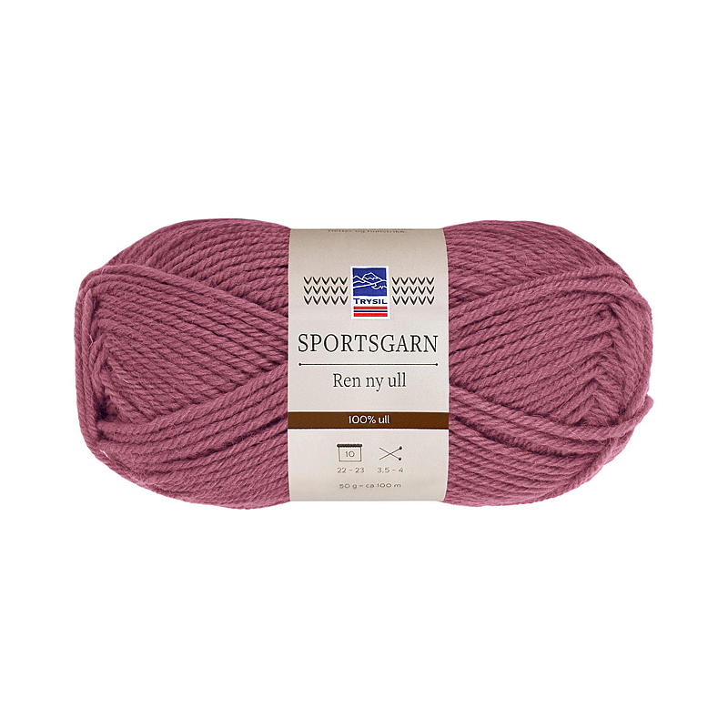 Sportsgarn mørk rose