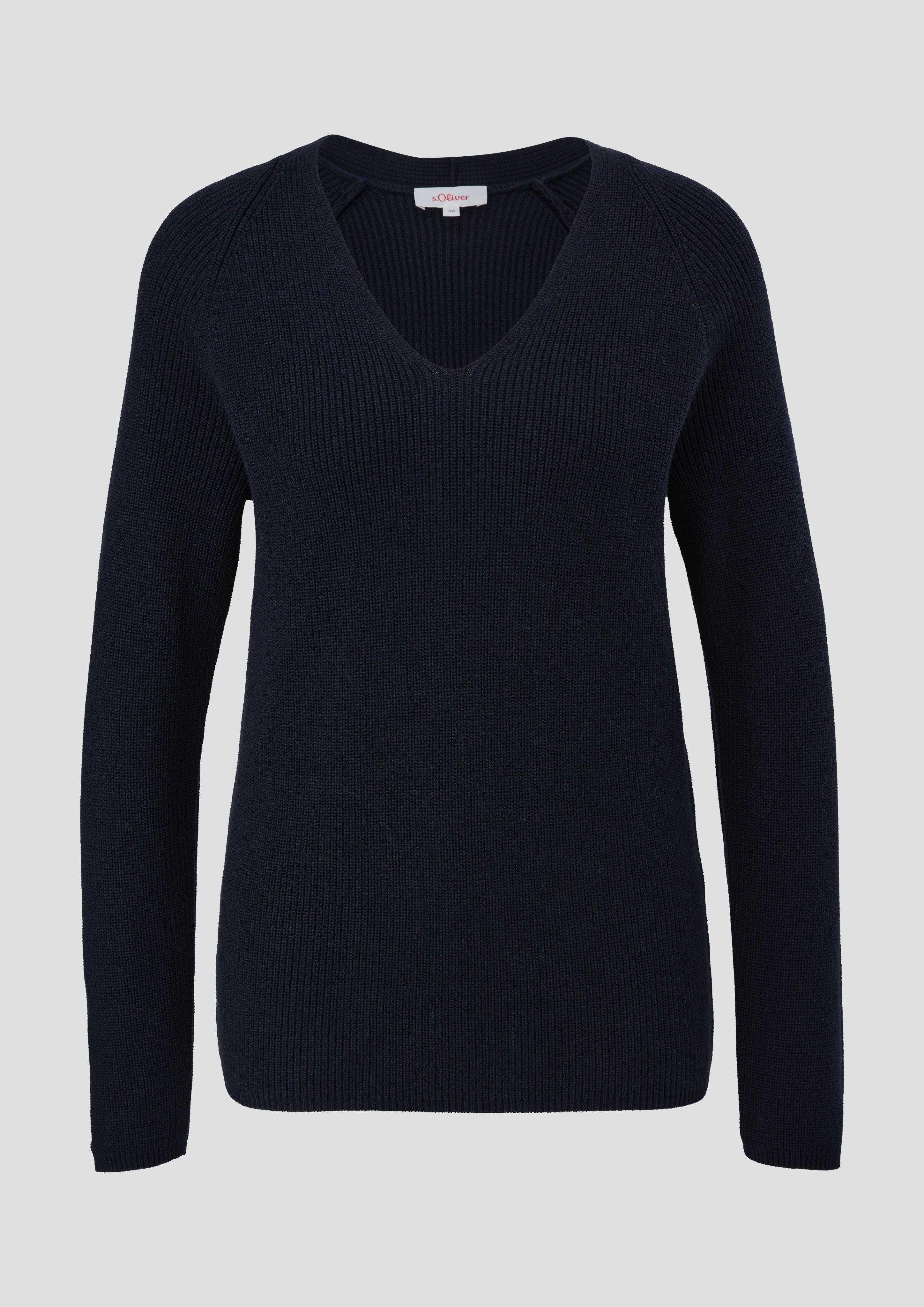 Strickpullover mit Rippelementen  2138226-5959