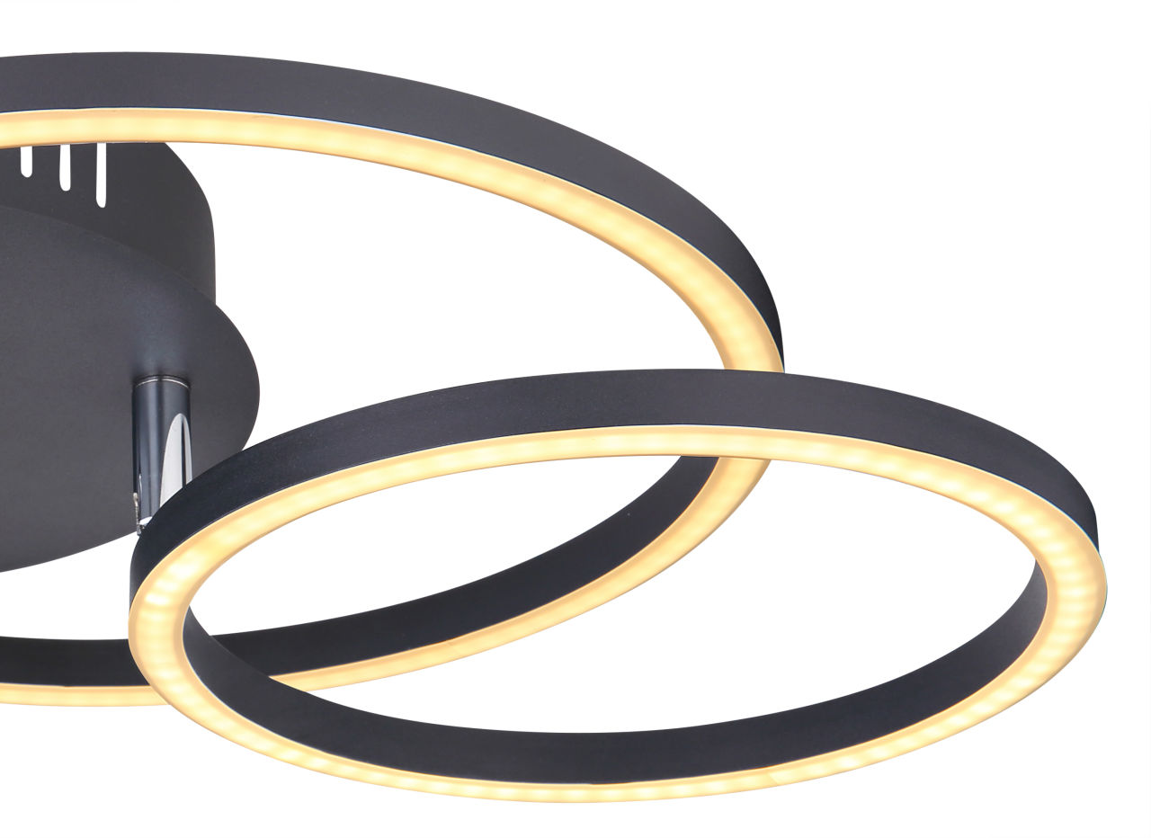 Globo Lighting - KENDY - Deckenleuchte Metall schwarz matt, LED