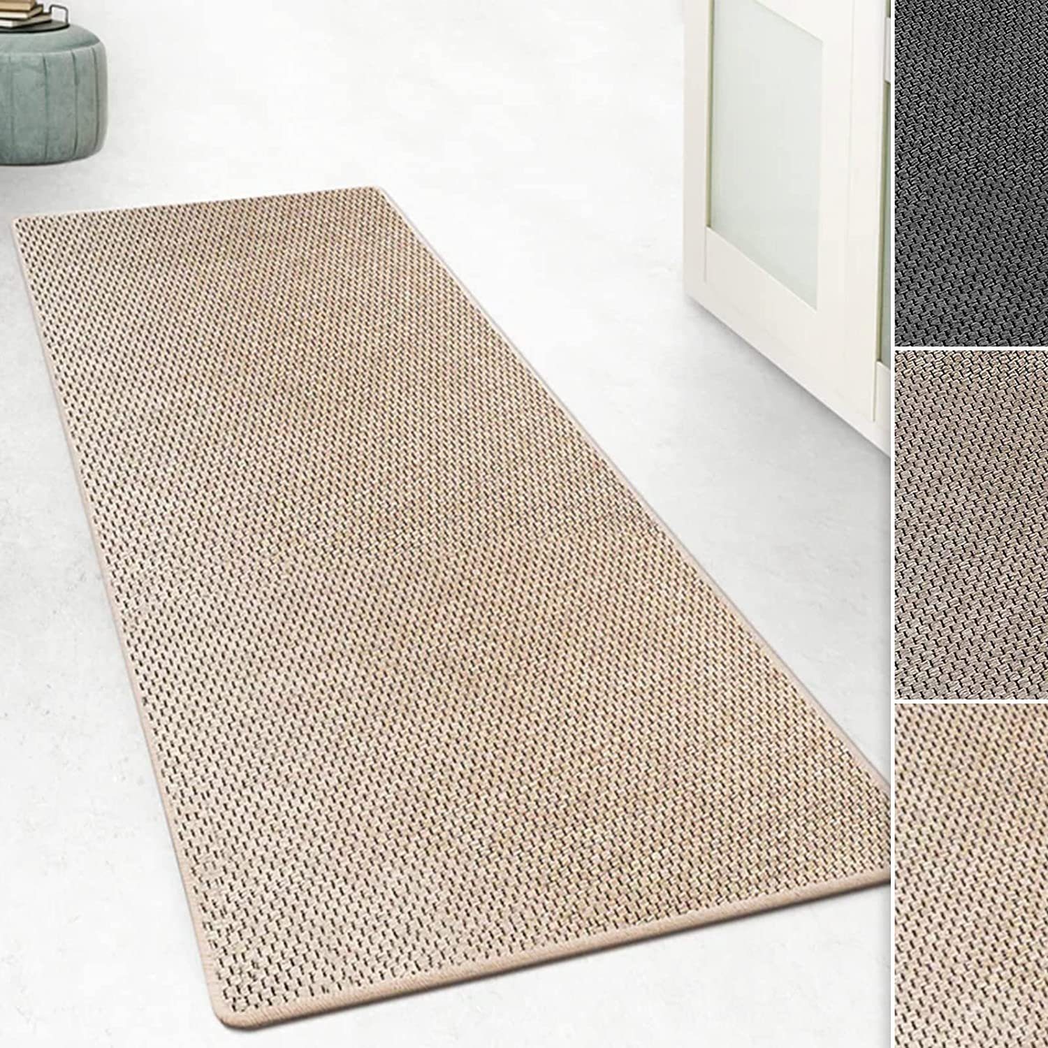 Läufer Kalkutta, Teppichläufer erhältlich in vielen Farben & Größen, Floordirekt, rechteckig, Höhe: 5 mm, in Sisal-Optik