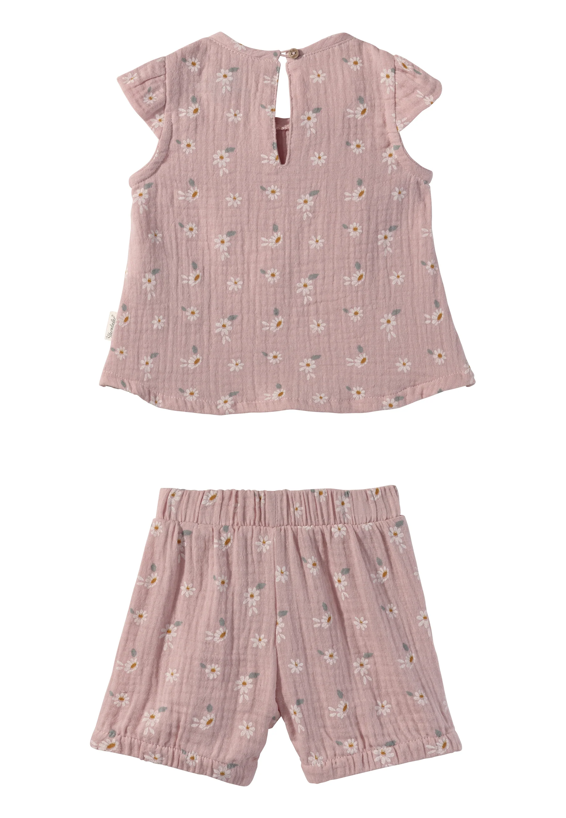 Set Shirt + Shorts bedruckt mit Gänseblümchen