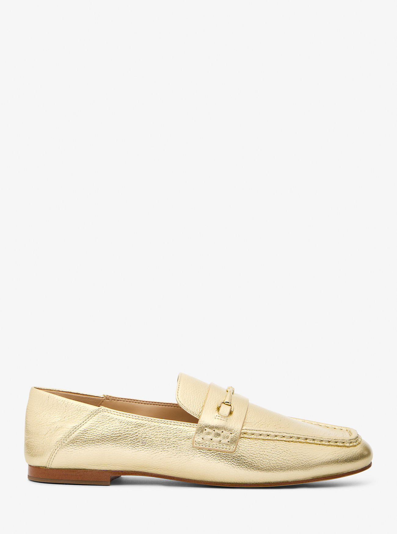 Lena Metallic Skinnloafer - BLEKEGYLL