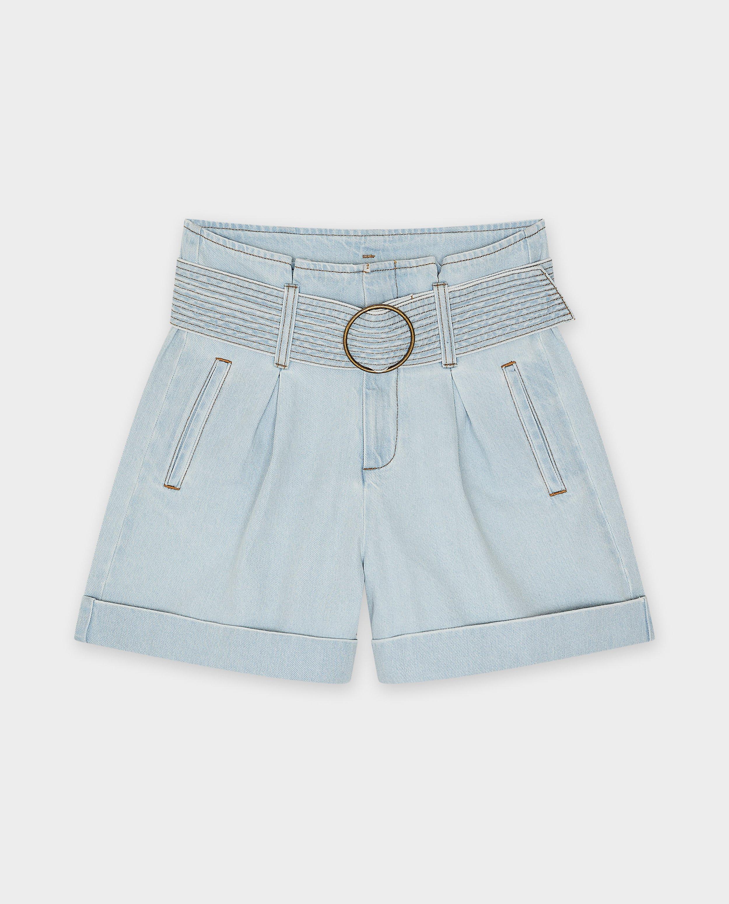 Pantaloni scurți din denim albastru deschis Sora, albastru deschis