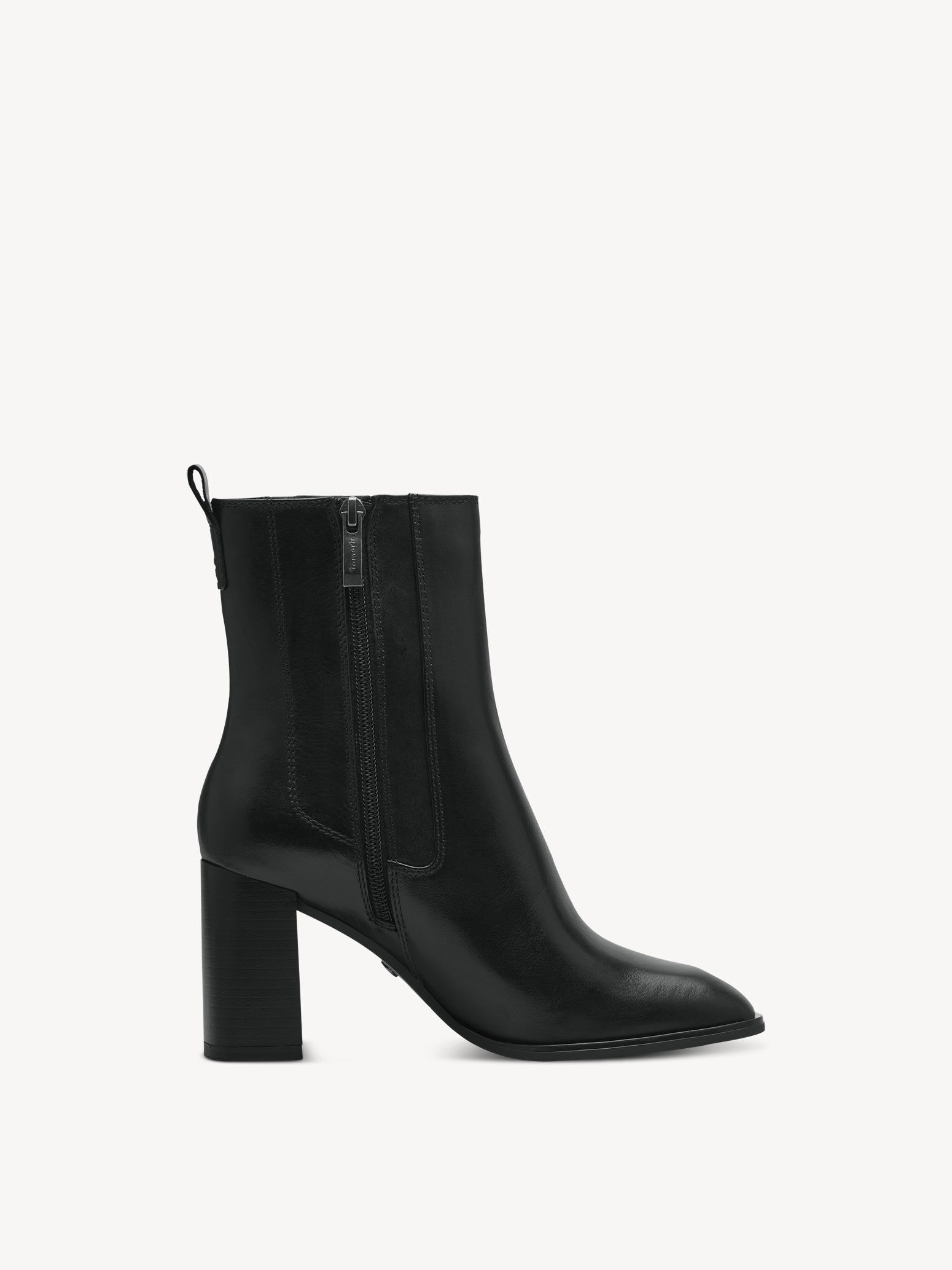 Bottine en cuir - noir