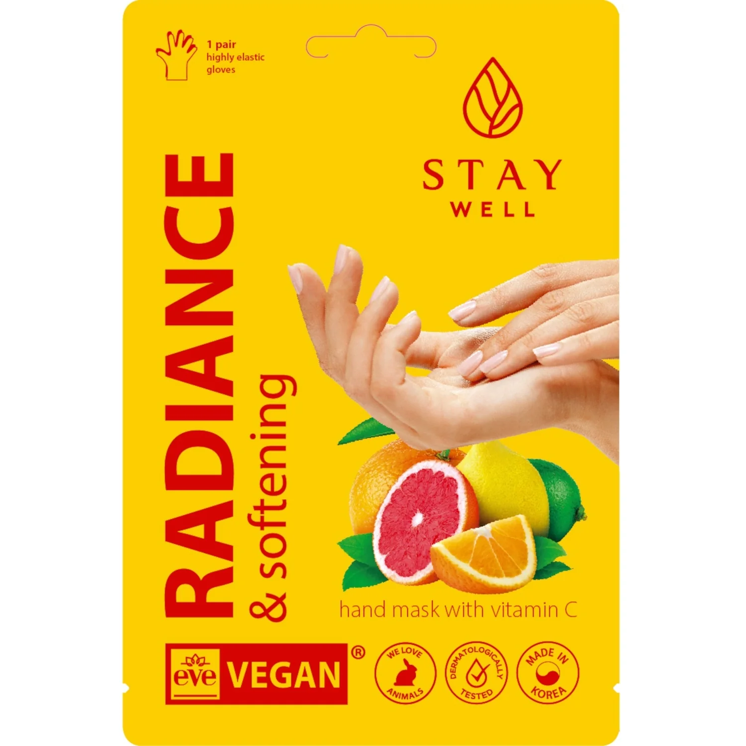 Mască de mâini cu strălucire și catifelare COMPLEX DE VITAMINE C - Tratament pentru mâini