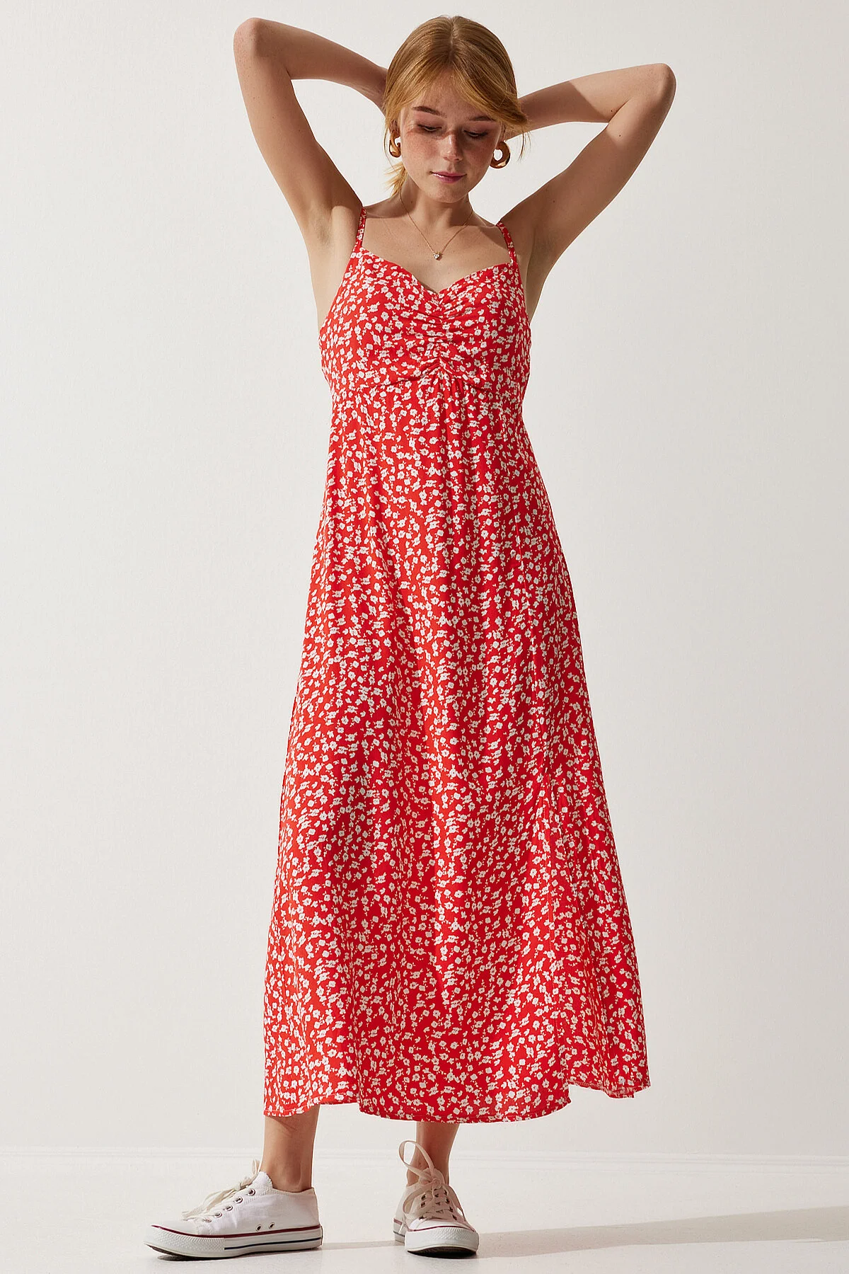 Happiness İstanbul  Kleid - Rot - A-Linie