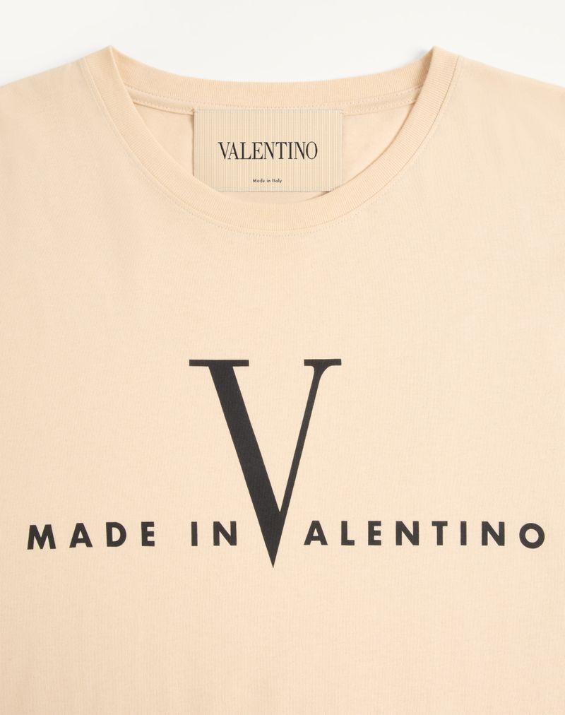 T-shirt en coton Valentino avec imprimé Made In Valentino