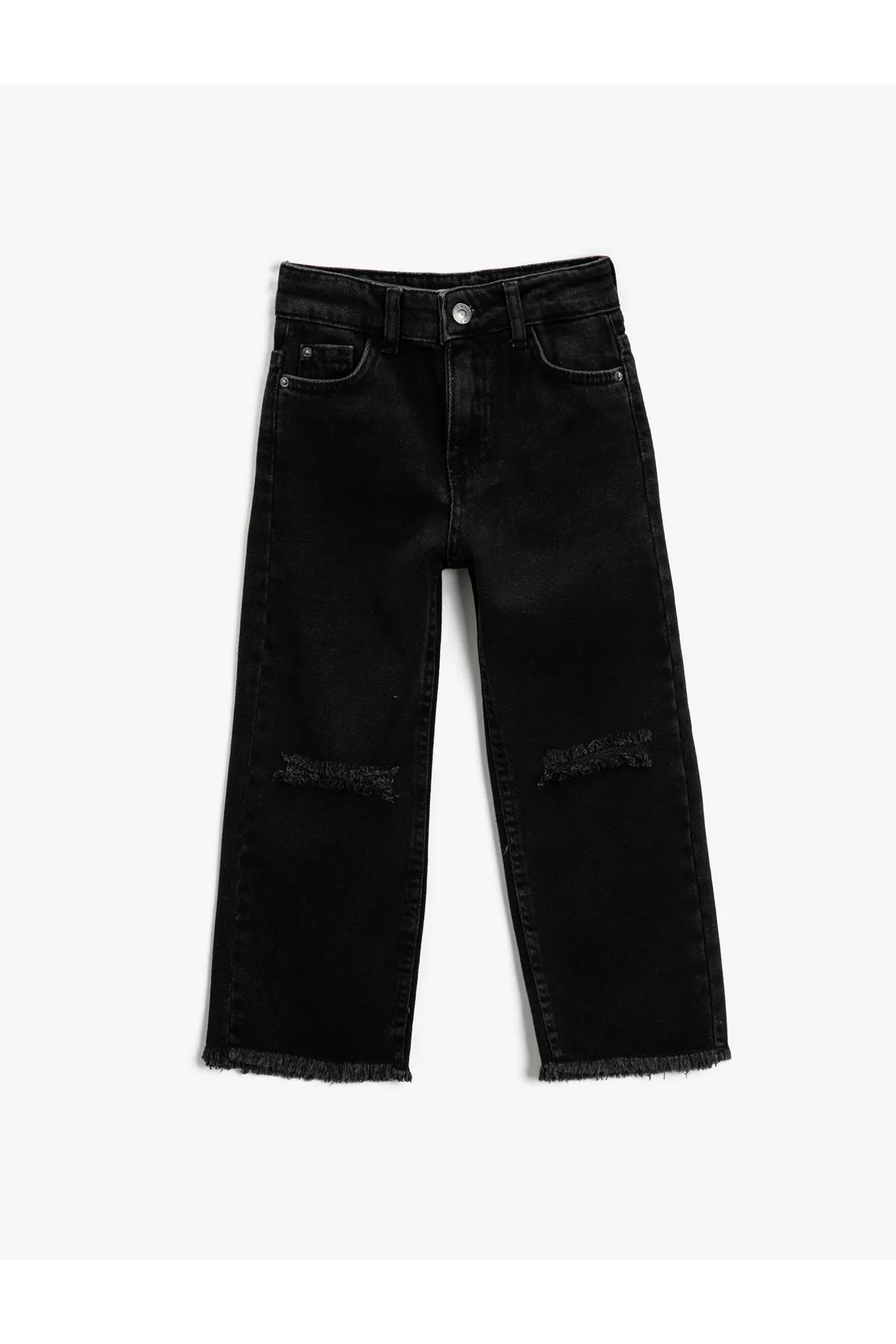 Koton  Jeans mit weitem Bein, Taschen und zerrissenen Details – Jeans mit weitem Bein