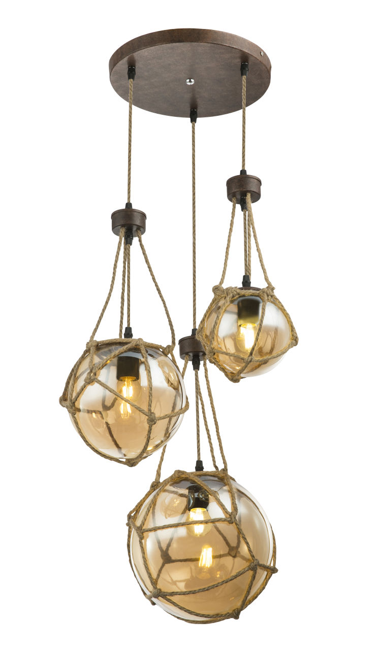 Globo Lighting - TIKO - Hängeleuchte Metall rostfarben, 1x E27