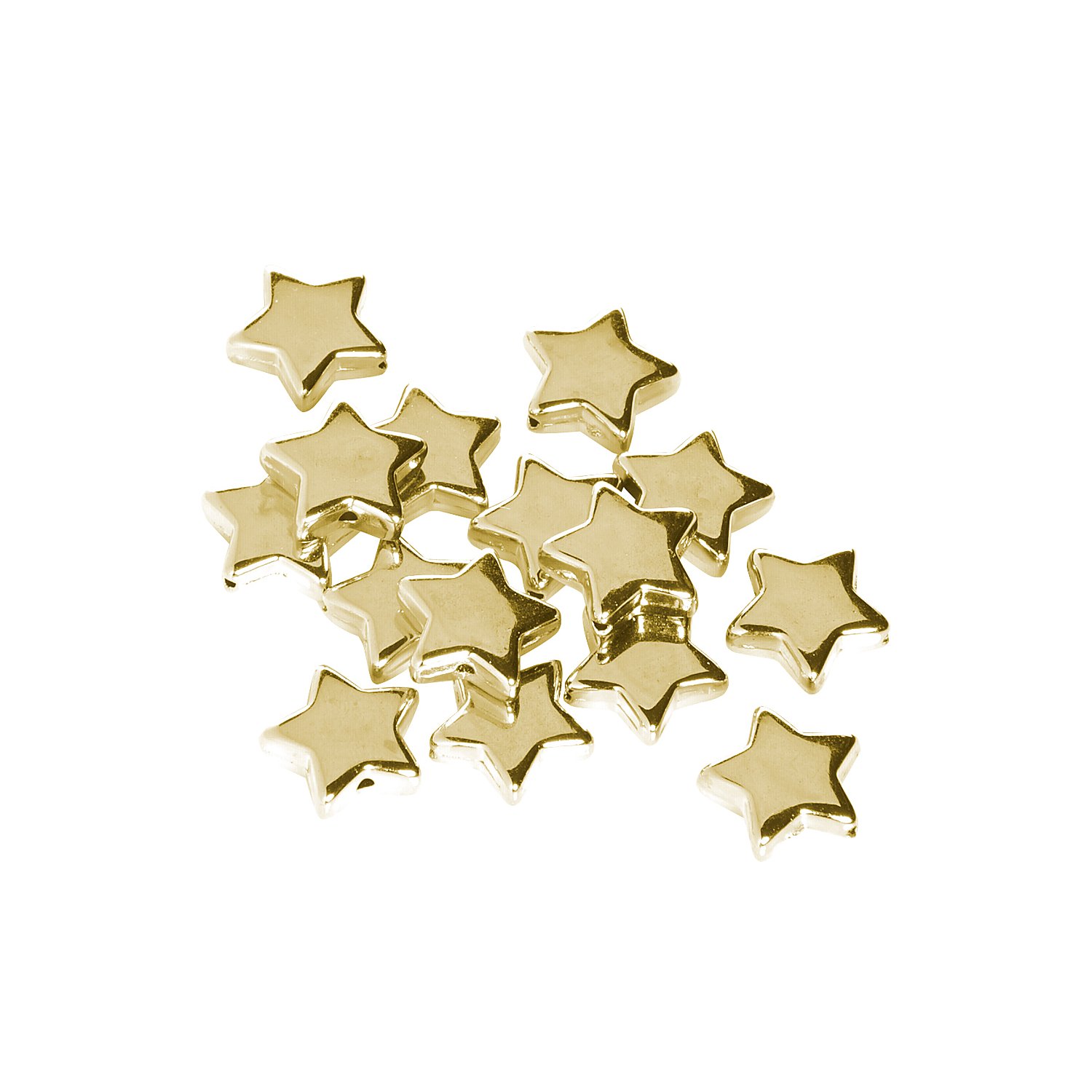 Sternperlen, gold, 1,5 cm, 24 Stück