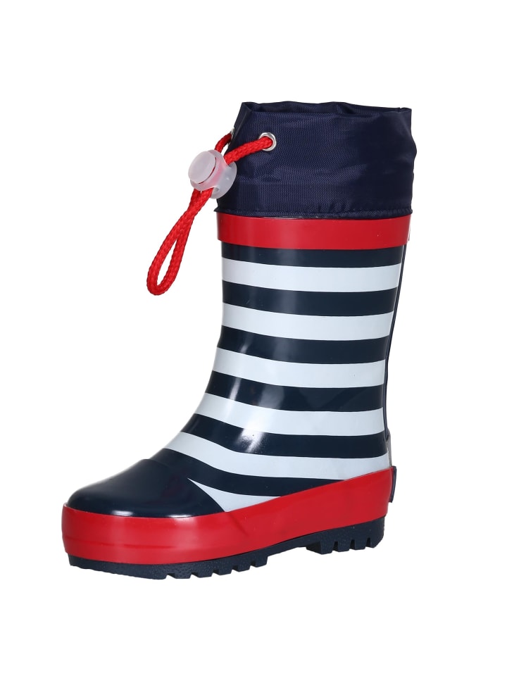 Playshoes Gummistiefel maritim in Marine/weiß günstig kaufen