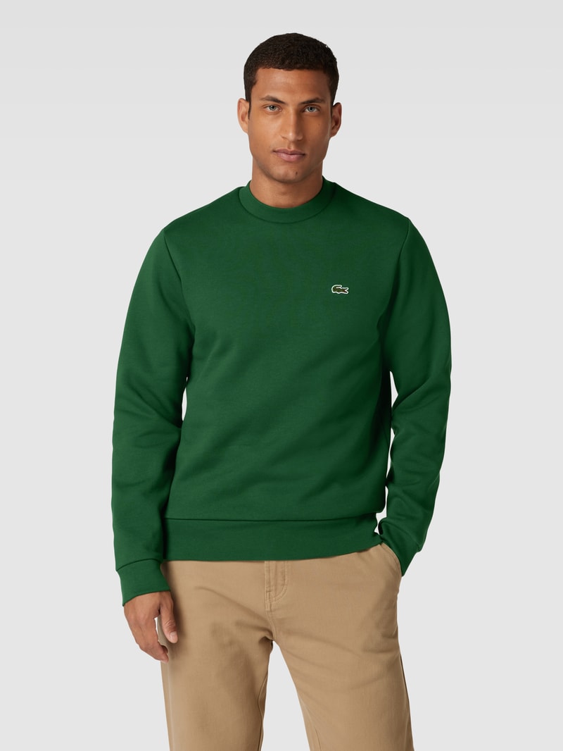 Sweatshirt mit Logo-Stitching in grün
