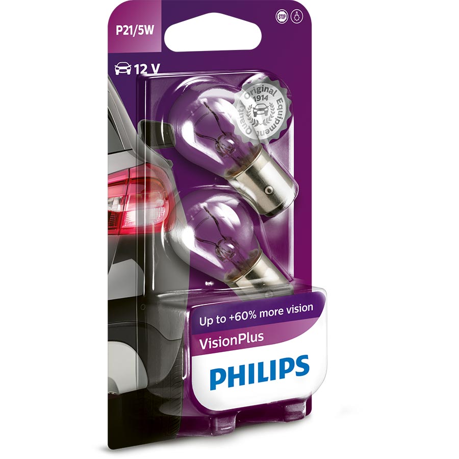 Philips Vision Plus P21 5W Glühlampe, 2 Stück - ATU