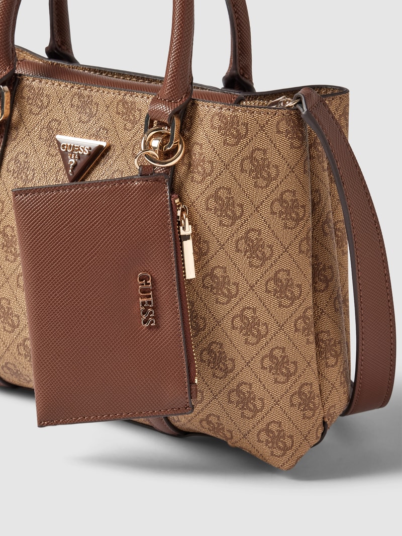 Handtasche mit Label-Details Modell 'GIRLFRIEND' in beige