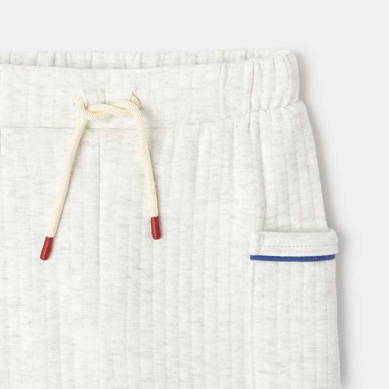 Pantalon de jogging en molleton côtelé blanc bébé garçon Absorba