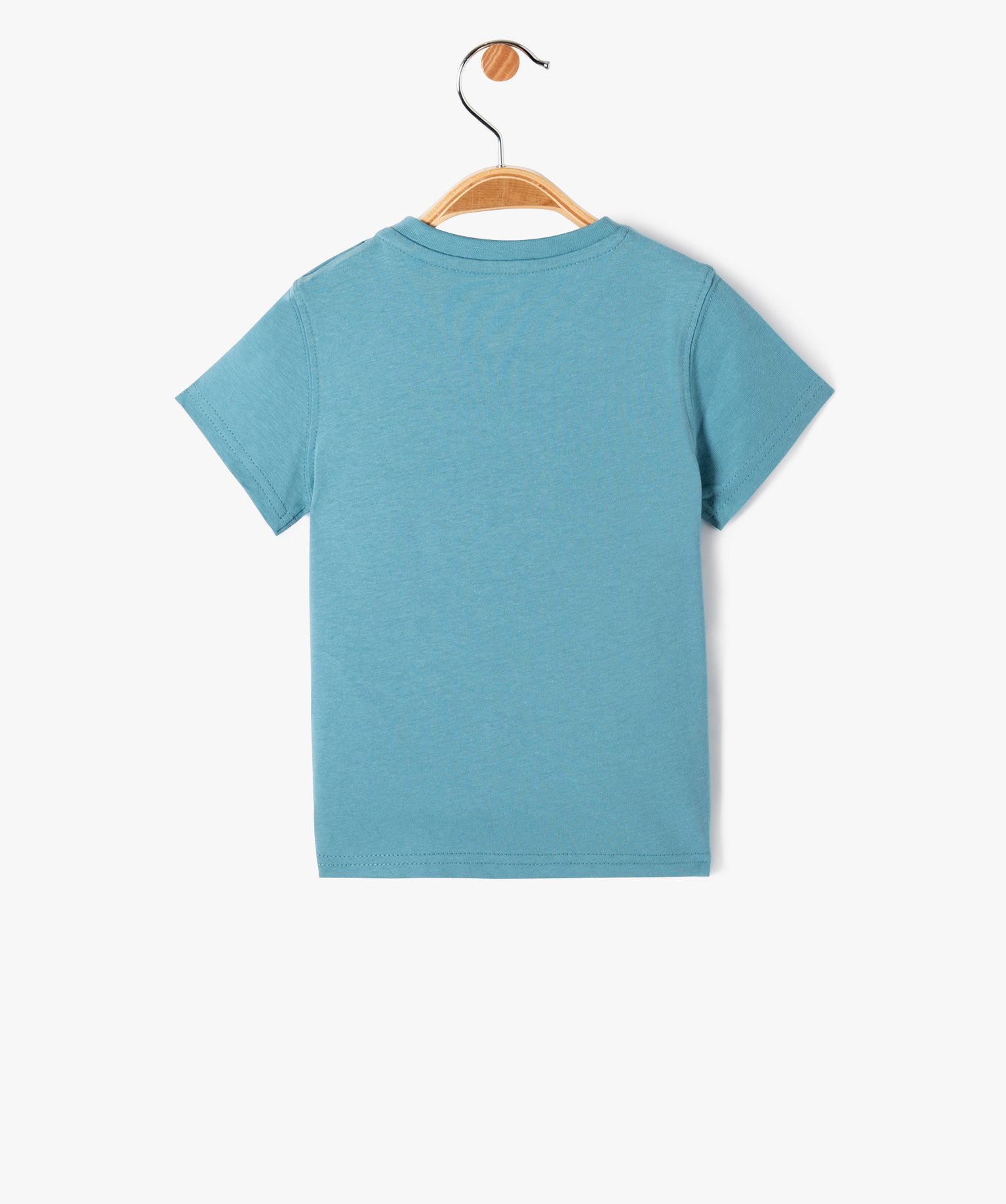 Tee-shirt droit manches courtes imprimé Garçon bleu | GEMO