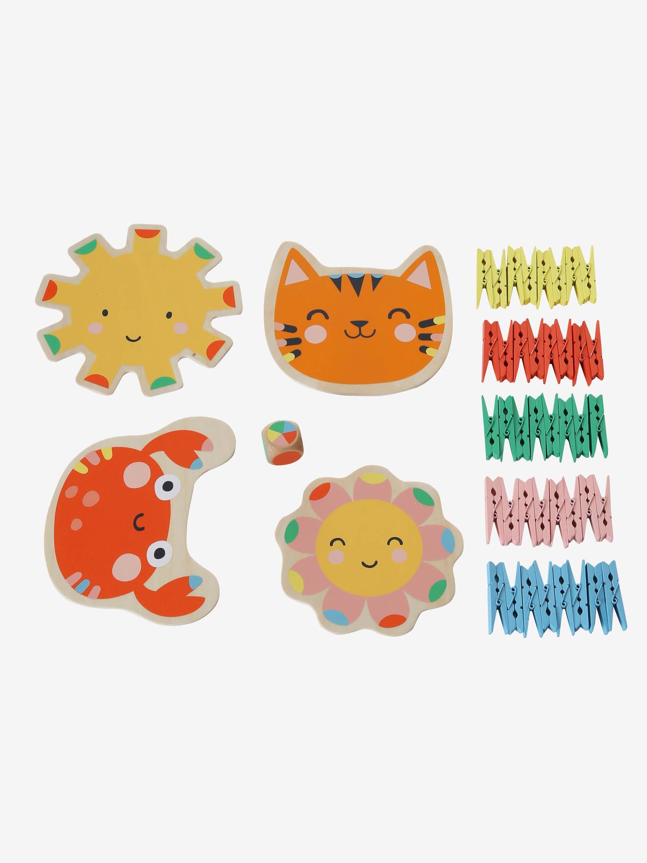 Jeu des pinces à linge en bois FSC® multicolore