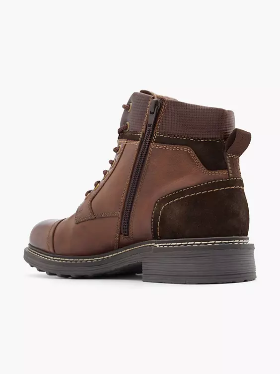 AM SHOE Leder Schnürboots