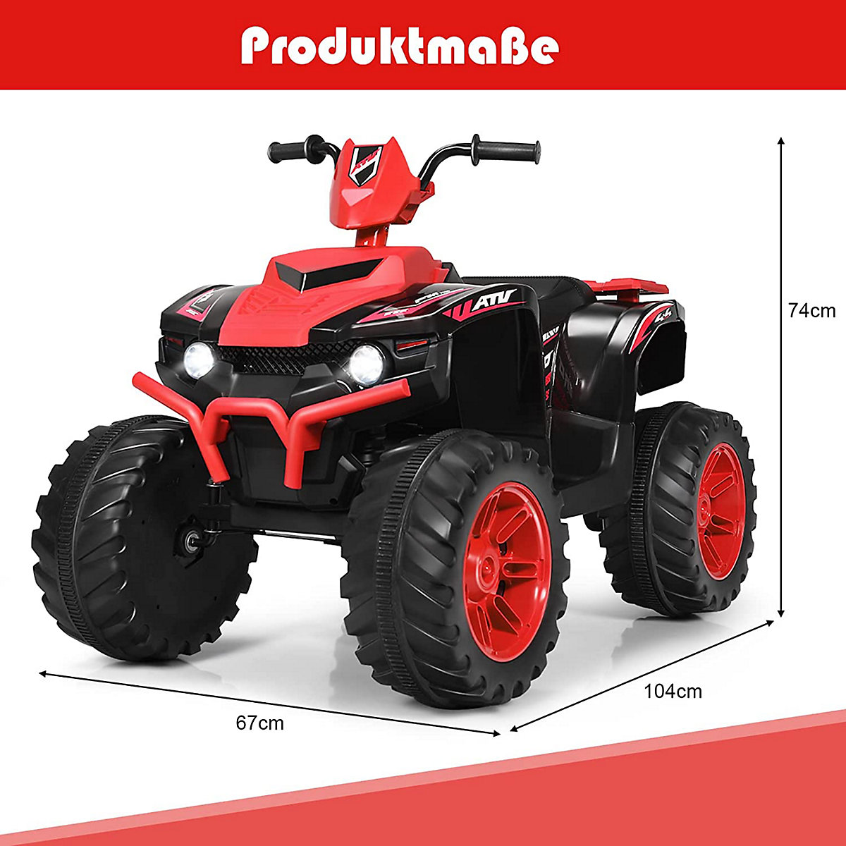 Quad 2,8-5 km/h mit Scheinwerfer