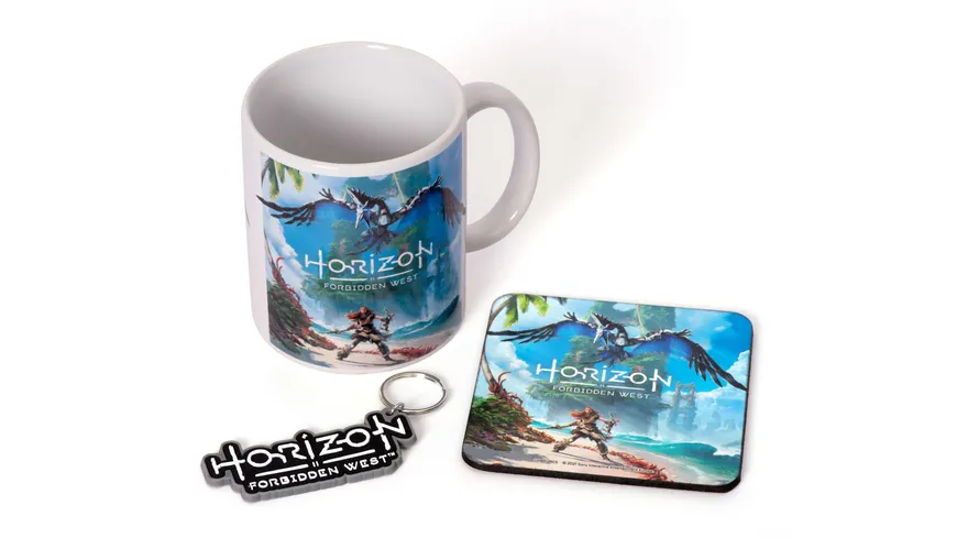 Geschenkset (Tasse, Untersetzer & Schlüsselanhänger) - Horizon