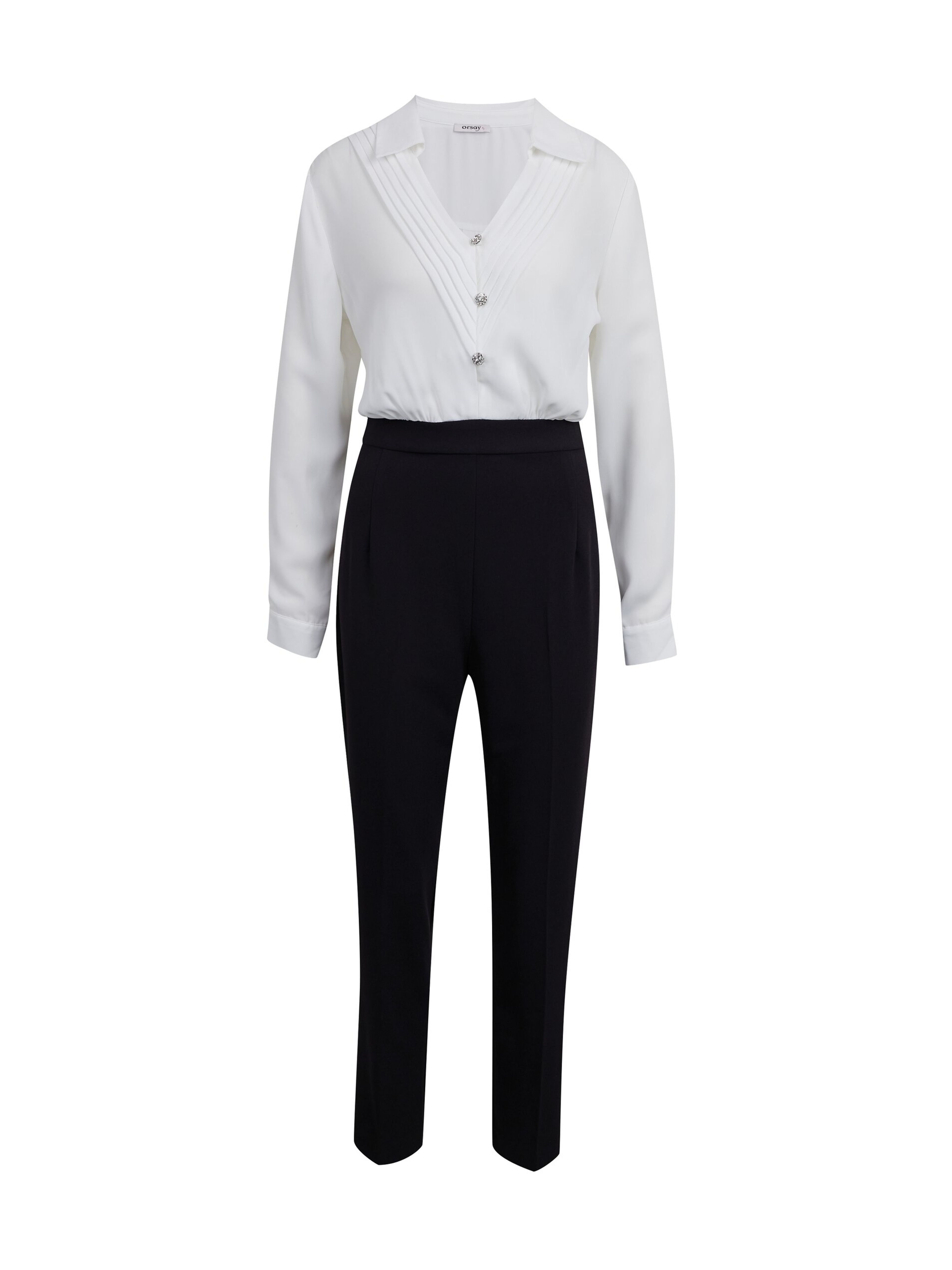 Schwarz-weißer Damen-Jumpsuit ORSAY