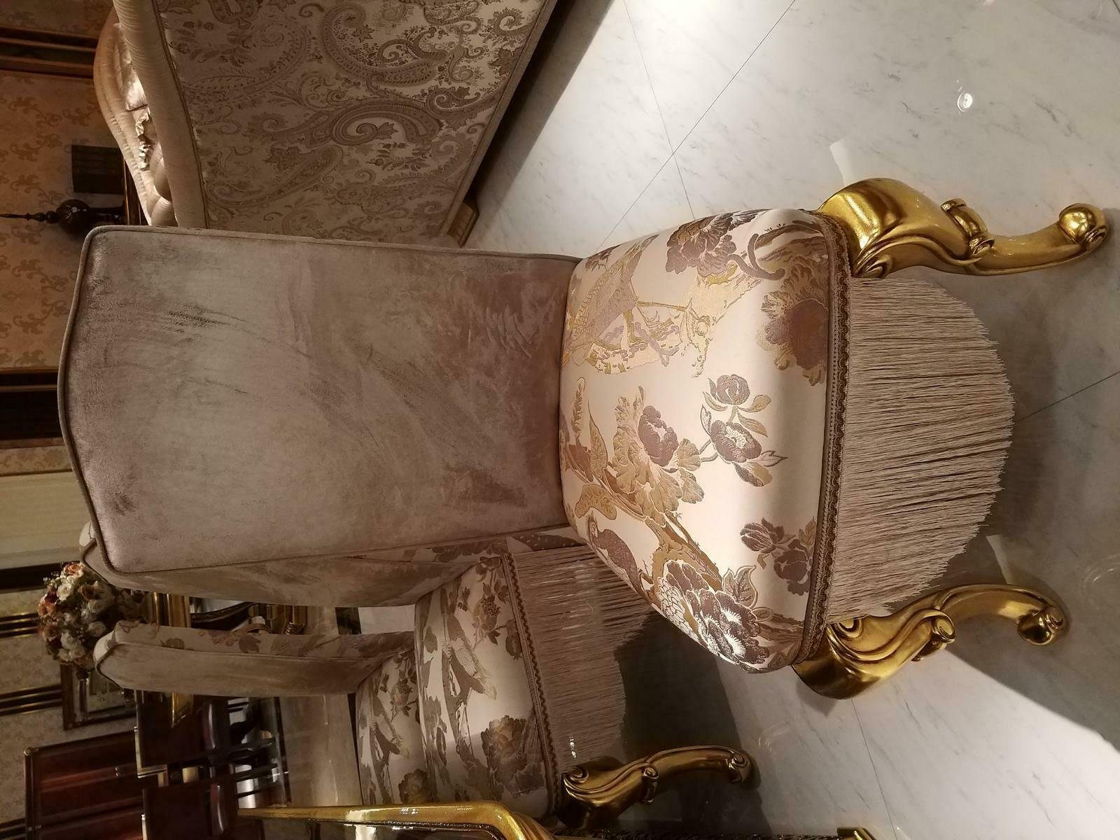 JVmoebel Esszimmer-Set, Esszimmer Set Garnitur Vitrine Tisch 6x Stuhl Kommode Spiegel