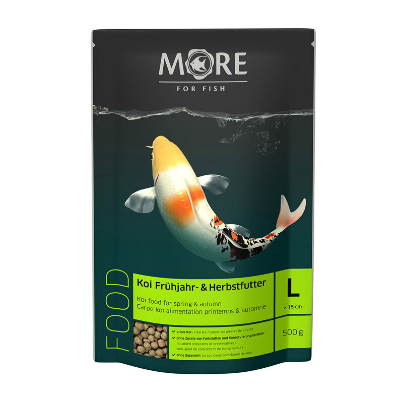 MORE Hauptfutter MORE FOR FISH Koi Frühjahr-/Herbstfutter 6mm 500 g