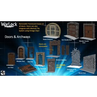 WarLock Dungeon Tiles: Doors & Archways