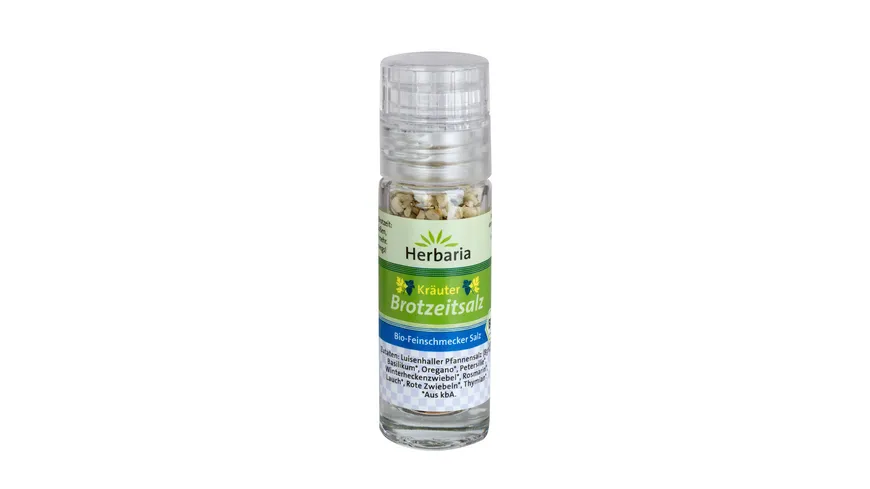 Herbaria Kräuter Brotzeitsalz bio Mini-Mühle 11 g