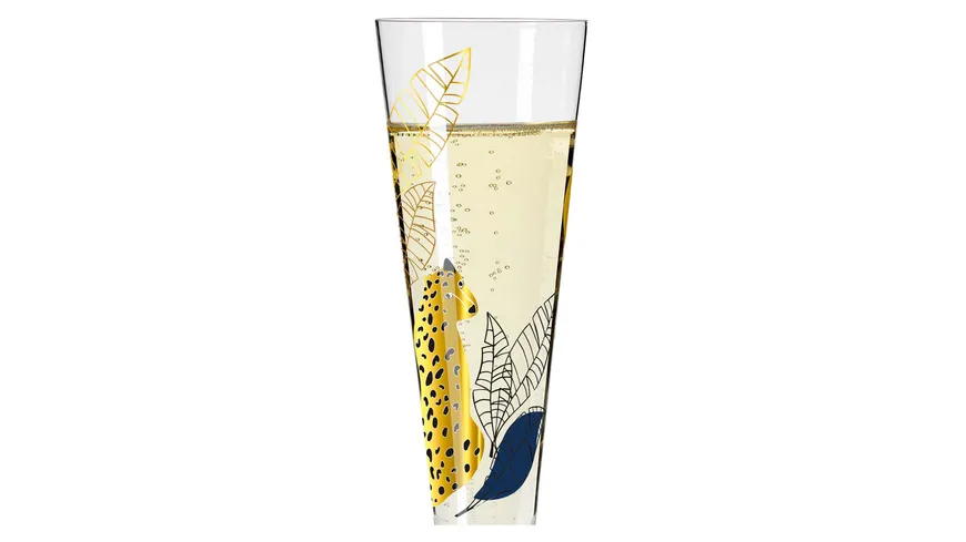 RITZENHOFF Champagnerglas Goldnacht #33 von Concetta Lorenzo Gold, Schwarz, Blau