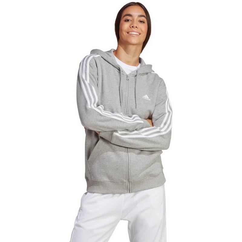 adidas ESSENTIALS 3-STREIFEN FRENCH TERRY Kapuzenjacke Damen