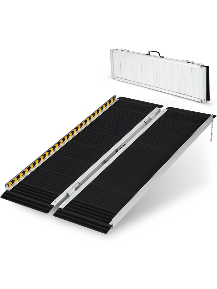 COSTWAY Rollstuhlrampe 122x74cm in Schwarz günstig kaufen onesize