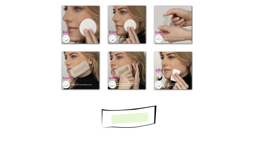 andmetics Face Wax Strips