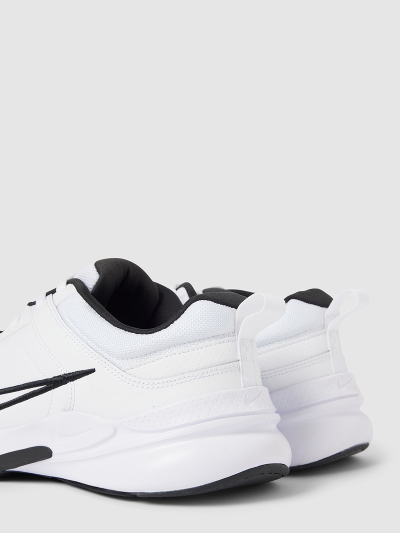 Sneaker mit Label-Stitching und Schnürverschluss in weiß